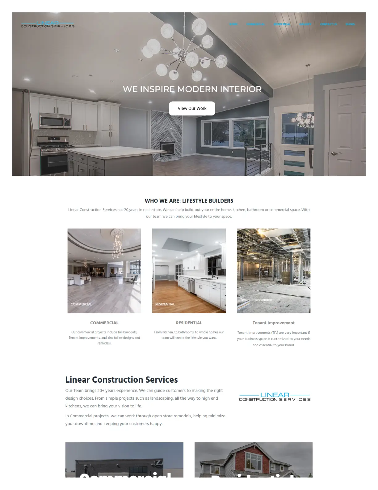 Linear Construction Services project